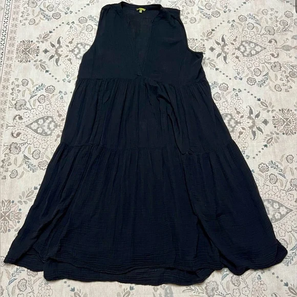 Celandine Anthropologie The Kallie Flowy Maxi Dress Black Size 3X - Picture 6 of 10